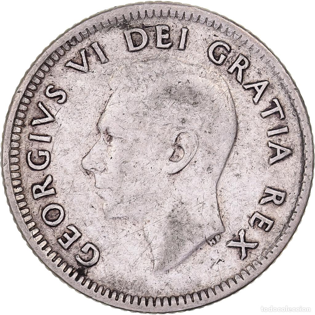 Monedas antiguas de Am&eacute;rica: [#638064] Canad&aacute;, George VI, 10 Cents, 1950, Royal Canadian Mint, Plata, BC+, KM:43