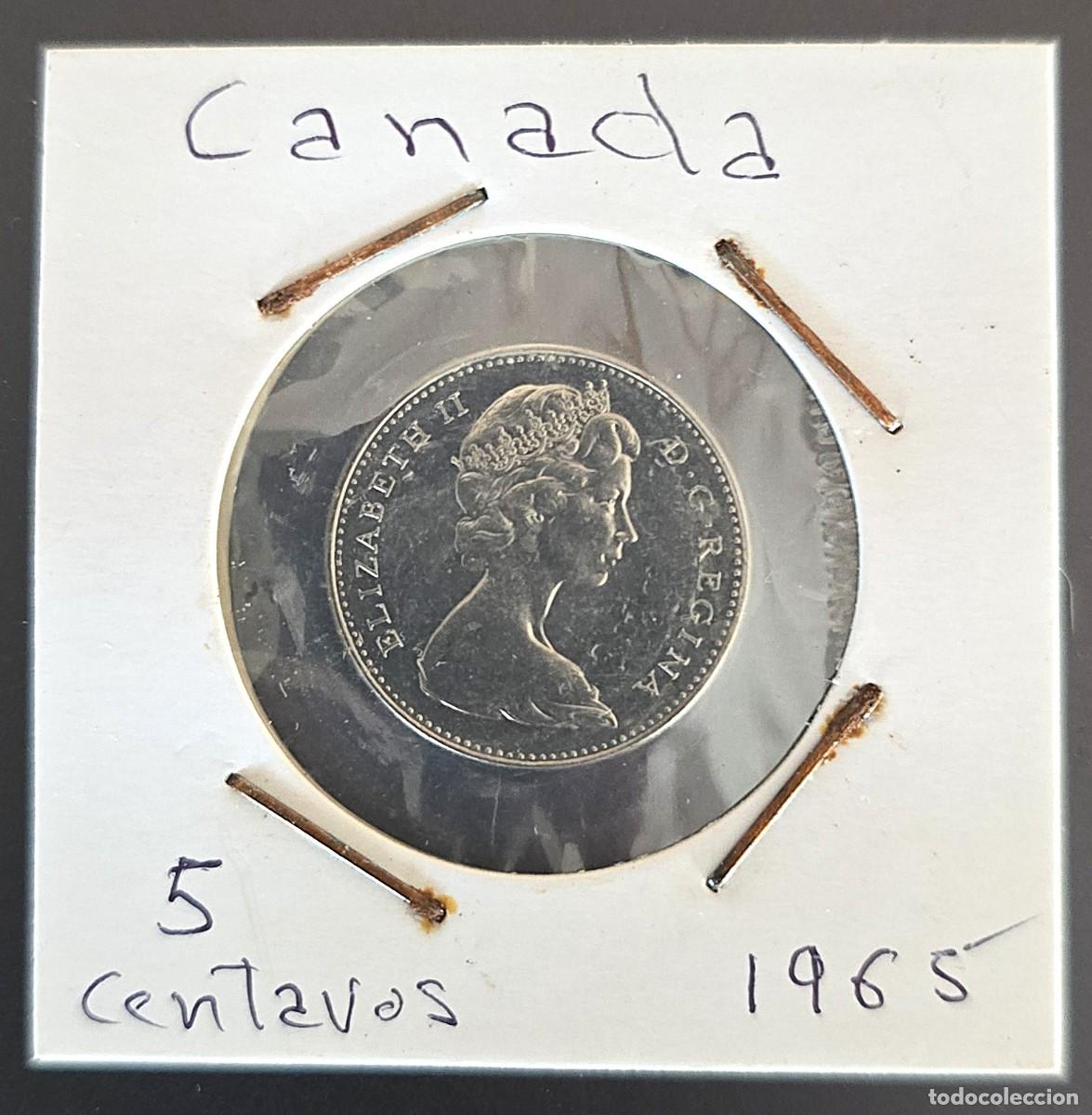 Monedas antiguas de Am&eacute;rica: MONEDA DE CANADA 1965 - 5 CENTAVOS - Foto 1