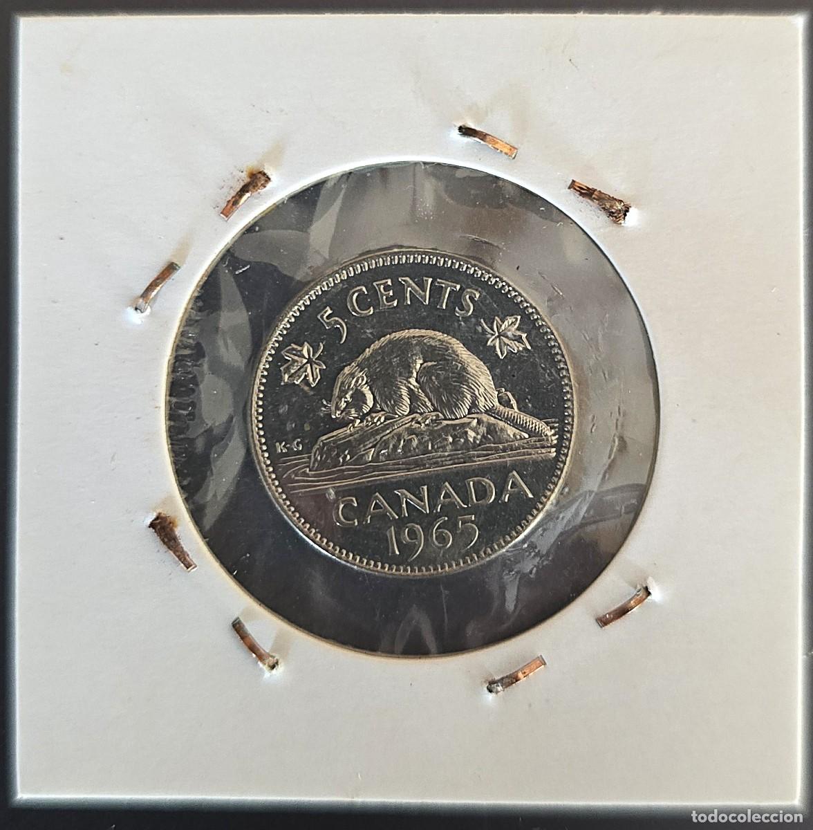 Monedas antiguas de Am&eacute;rica: MONEDA DE CANADA 1965 - 5 CENTAVOS - Foto 2