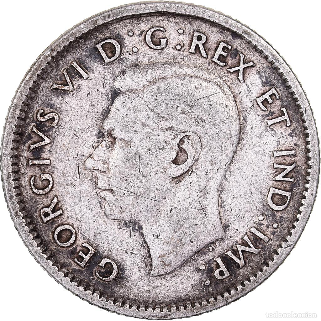 Monedas antiguas de Am&eacute;rica: [#638071] Canad&aacute;, George VI, 10 Cents, 1943, Royal Canadian Mint, Plata, MBC, KM:34