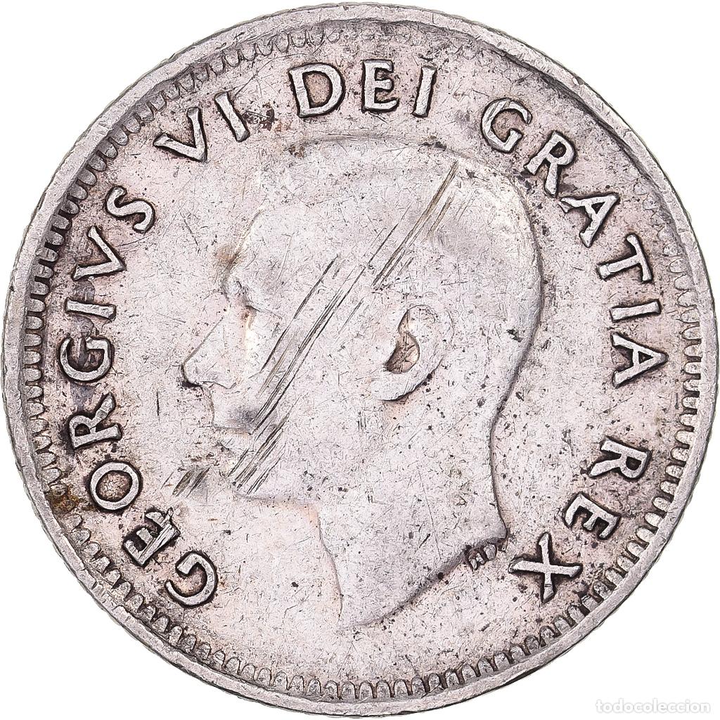 Monedas antiguas de Am&eacute;rica: [#638070] Canad&aacute;, George VI, 10 Cents, 1951, Royal Canadian Mint, Plata, MBC, KM:43
