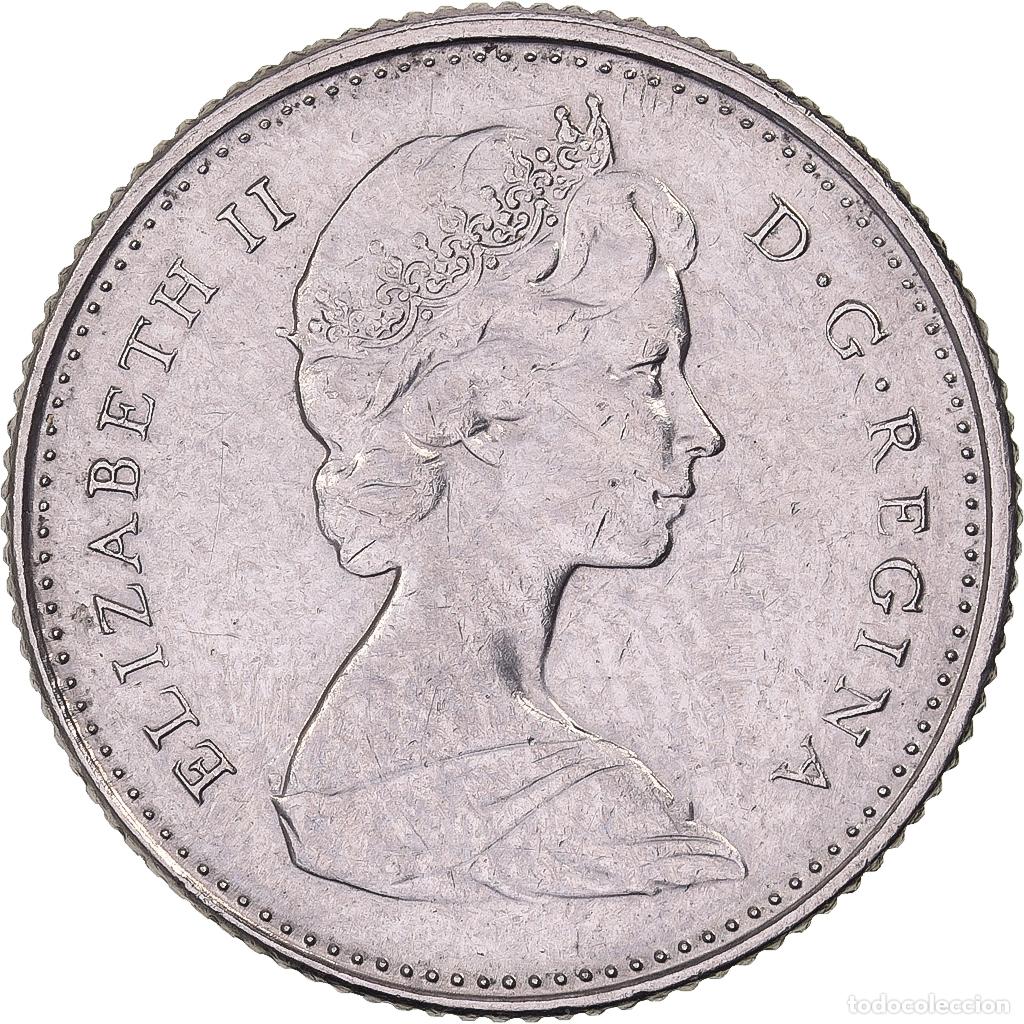 Alte M&uuml;nzen aus Amerika: [#638134] Canad&aacute;, Elizabeth II, 10 Cents, 1974, Royal Canadian Mint, N&iacute;quel, MBC+