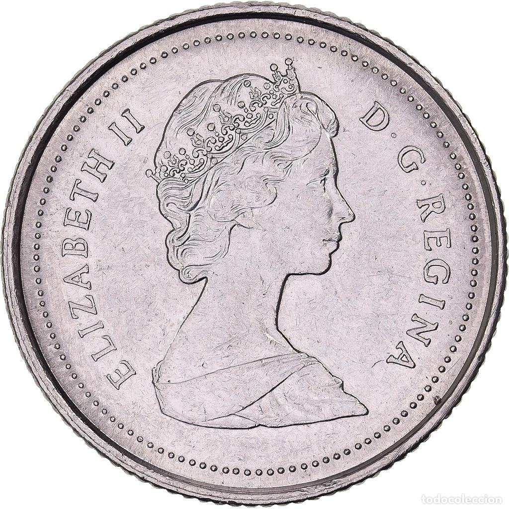 Alte M&uuml;nzen aus Amerika: [#638132] Canad&aacute;, Elizabeth II, 10 Cents, 1986, Royal Canadian Mint, N&iacute;quel, MBC+