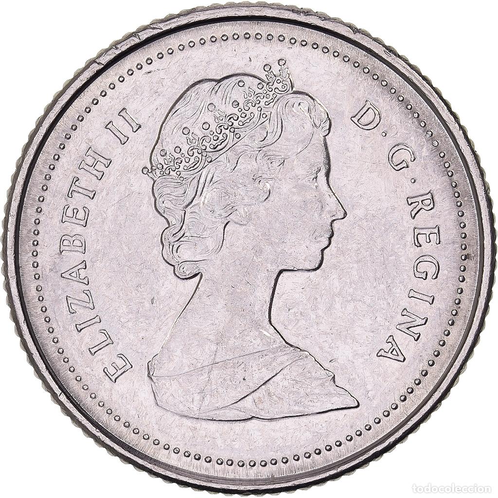 Alte M&uuml;nzen aus Amerika: [#638135] Canad&aacute;, Elizabeth II, 10 Cents, 1989, Royal Canadian Mint, N&iacute;quel, MBC+
