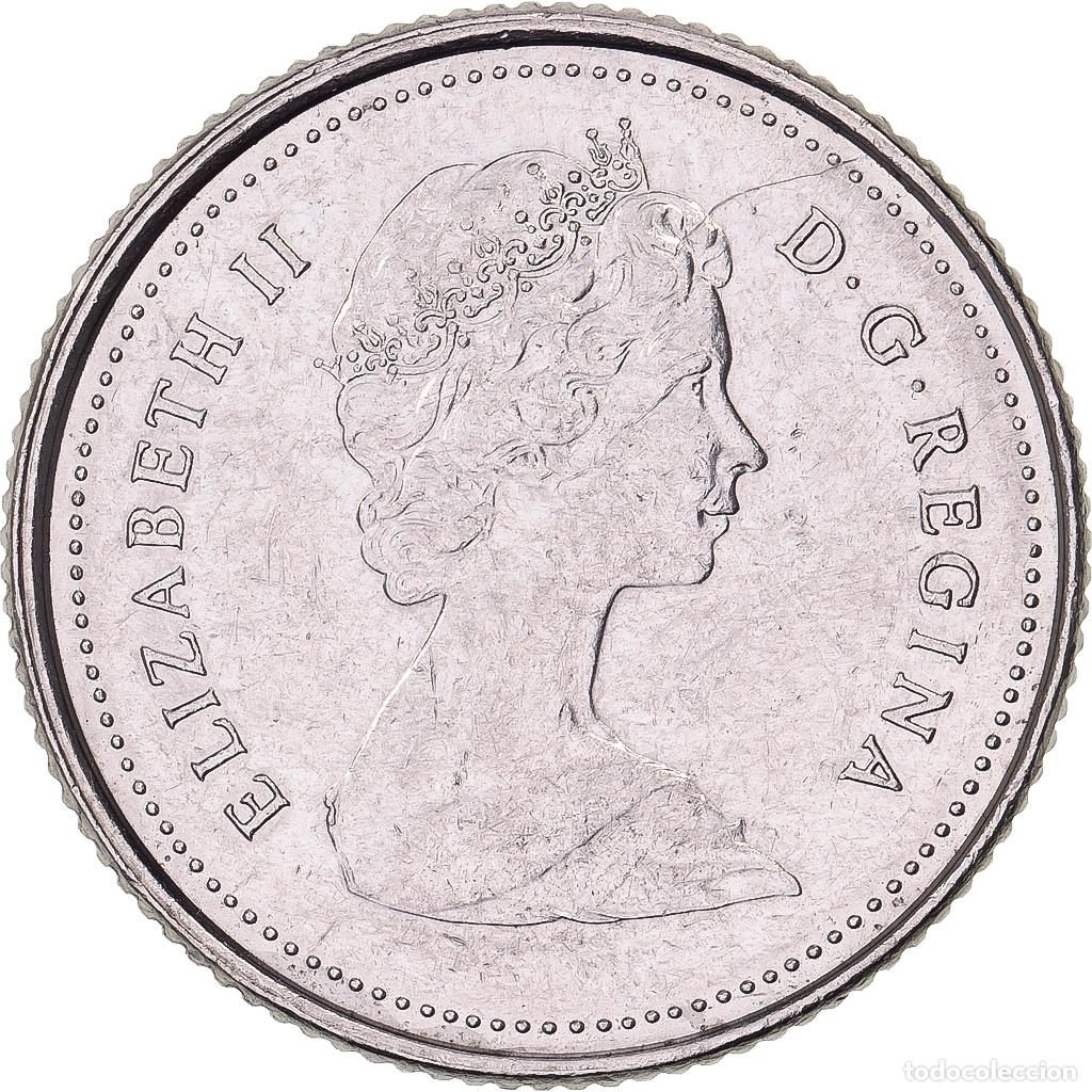 Monnaies anciennes d'Am&eacute;rique: [#638128] Canad&aacute;, Elizabeth II, 10 Cents, 1981, Royal Canadian Mint, N&iacute;quel, MBC+