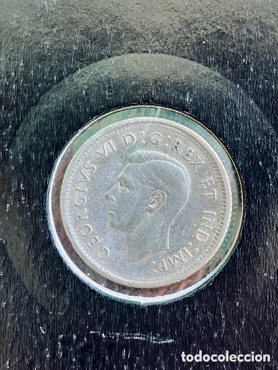Monedas antiguas de Am&eacute;rica: 10 cent Canad&aacute; 1942 Jorge VI - Foto 1