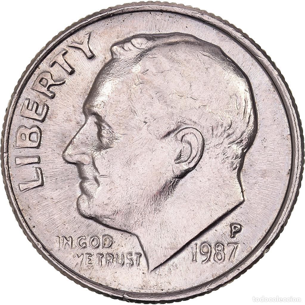 Monnaies anciennes d'Am&eacute;rique: [#638248] Estados Unidos, Dime, Roosevelt, 1987, U.S. Mint, Cobre - n&iacute;quel recubierto de