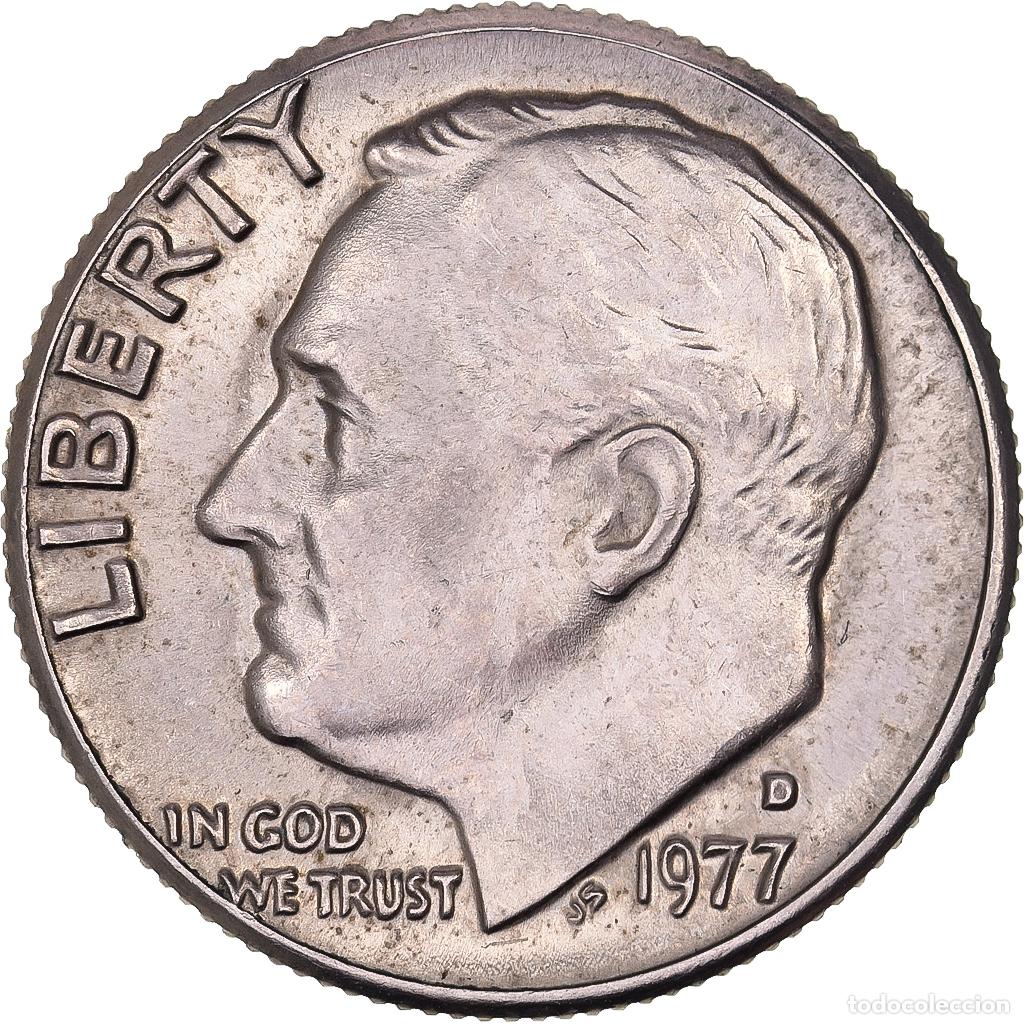 Monnaies anciennes d'Am&eacute;rique: [#638255] Estados Unidos, Dime, Roosevelt, 1977, U.S. Mint, Cobre - n&iacute;quel recubierto de