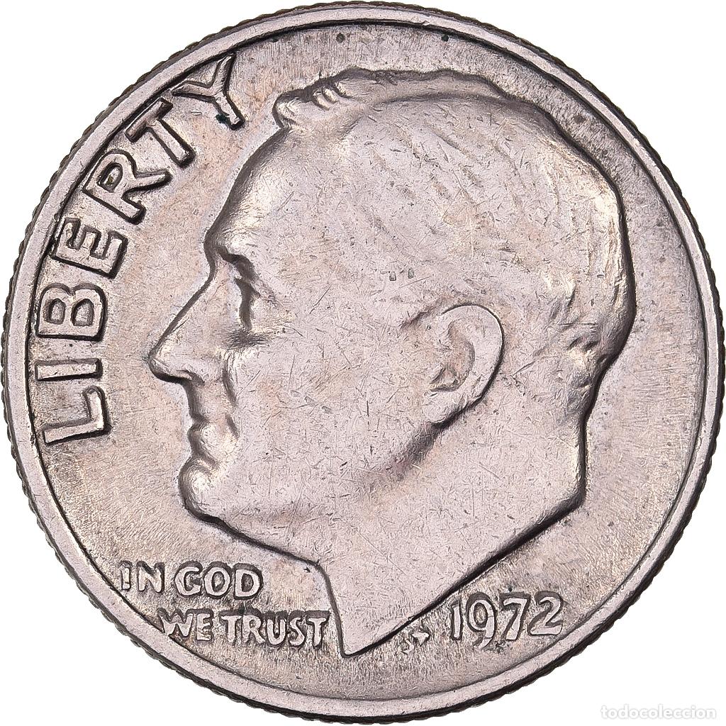 Monnaies anciennes d'Am&eacute;rique: [#638254] Estados Unidos, Dime, Roosevelt, 1972, U.S. Mint, Cobre - n&iacute;quel recubierto de