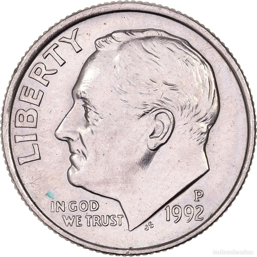 Monnaies anciennes d'Am&eacute;rique: [#638253] Estados Unidos, Dime, Roosevelt, 1992, U.S. Mint, Cobre - n&iacute;quel recubierto de
