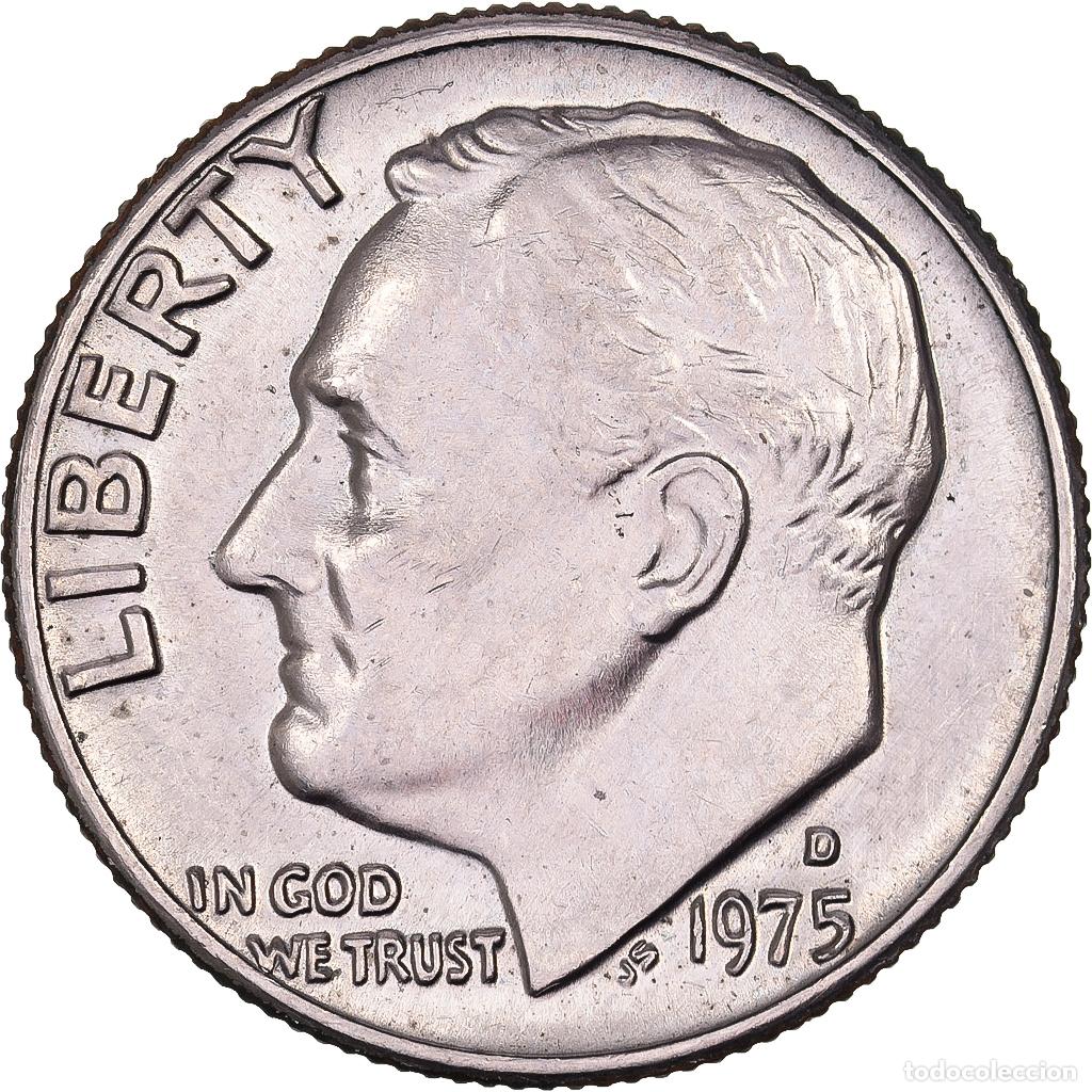 Alte M&uuml;nzen aus Amerika: [#638282] Estados Unidos, Dime, Roosevelt, 1975, U.S. Mint, Cobre - n&iacute;quel recubierto de