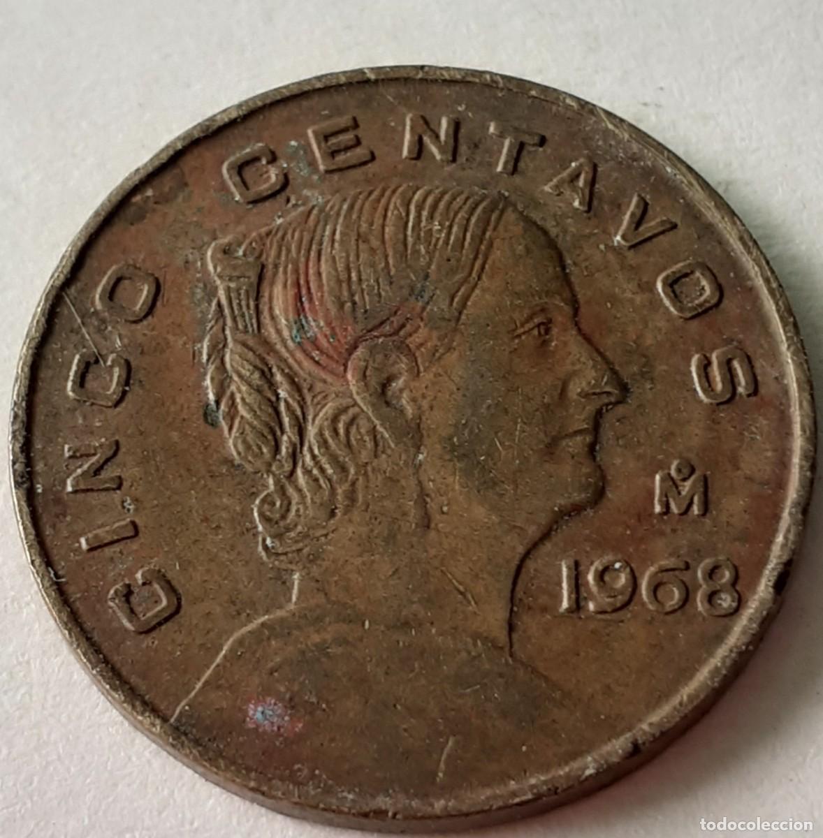 Monedas antiguas de Am&eacute;rica: MONEDA MEXICO 5 CENTAVOS 1968 - Foto 1