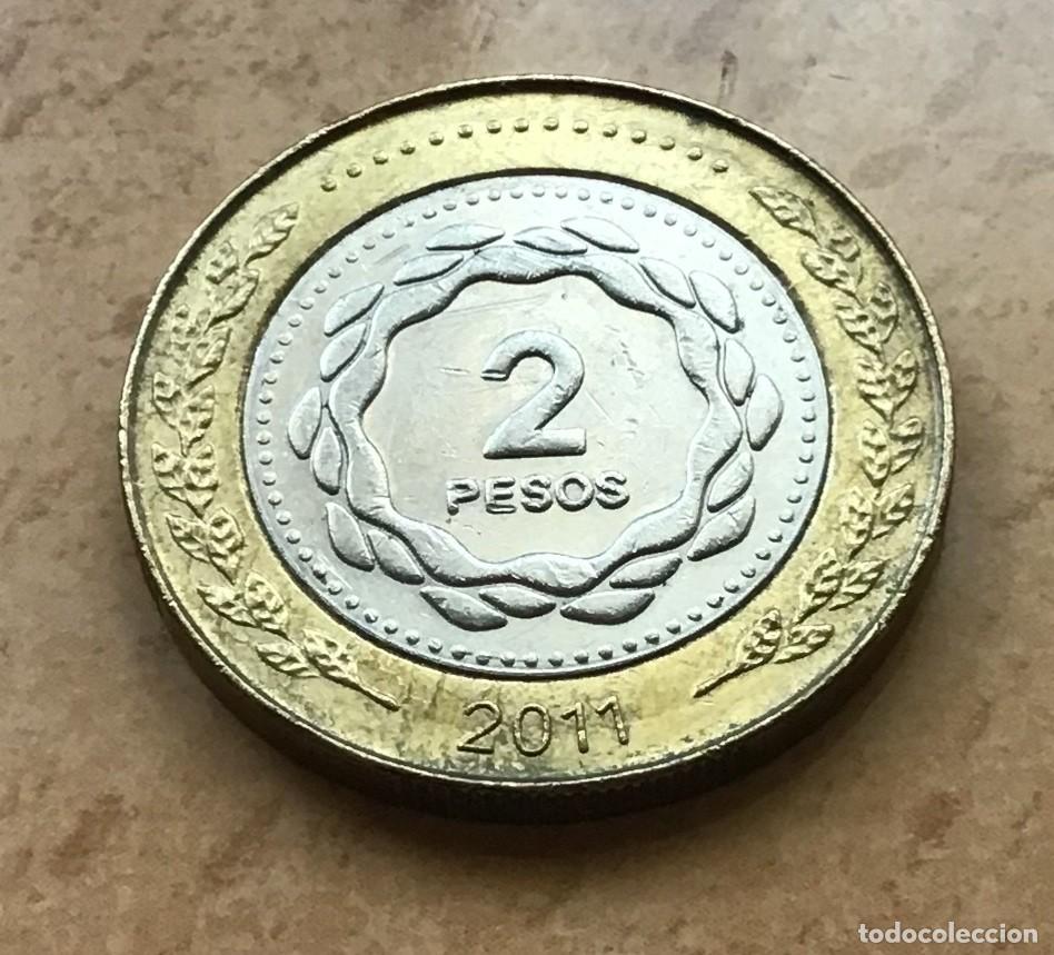 Monedas antiguas de Am&eacute;rica: 2 pesos de Argentina. A&ntilde;o 2011