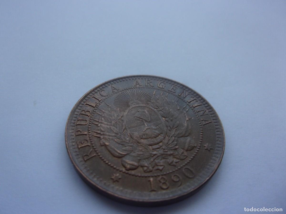 Monedas antiguas de Am&eacute;rica: 19DK24 Argentina 2 centavos 1890 - Foto 3