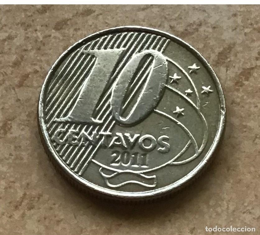 Monedas antiguas de Am&eacute;rica: 10 centavos de Brasil. A&ntilde;o 2011 - Foto 1