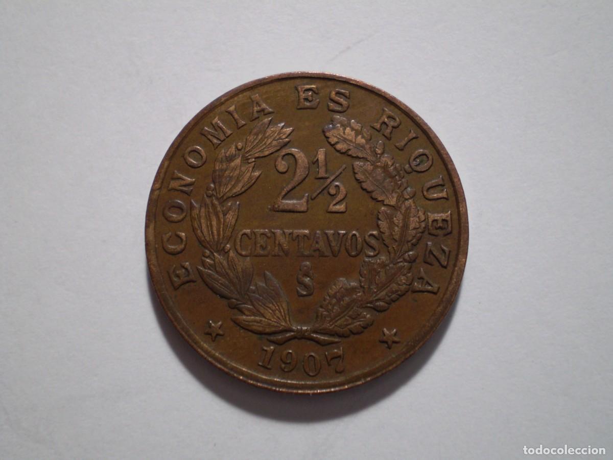 Monedas antiguas de Am&eacute;rica: 16SBE Chile 2 1/2 centavos 1907 So - Foto 3
