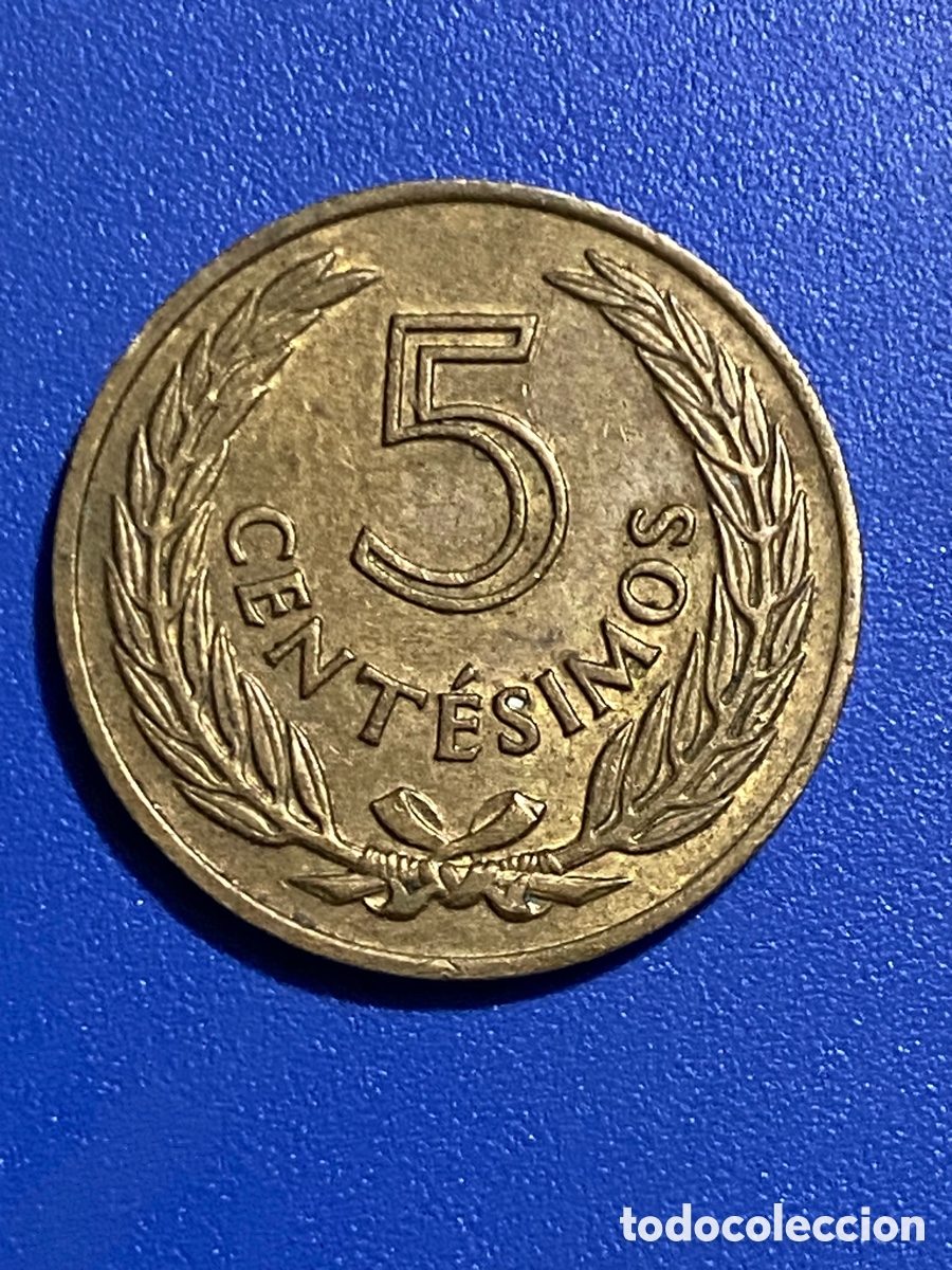 Monedas antiguas de Am&eacute;rica: Uruguay 5 Centesimos 1960 - Foto 2