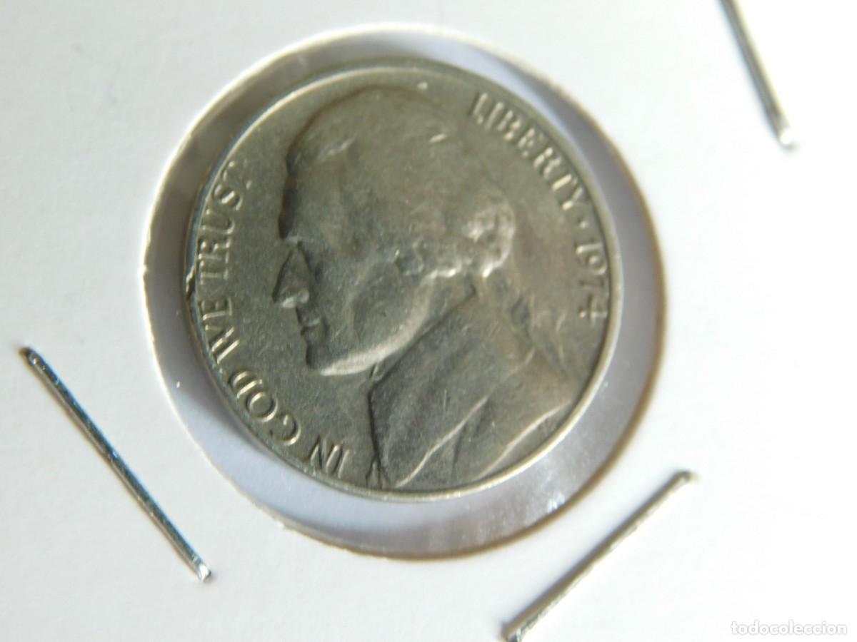 Monedas antiguas de Am&eacute;rica: MONEDA DE 5 CENTAVOS DE D&Oacute;LAR 1974 - Foto 3