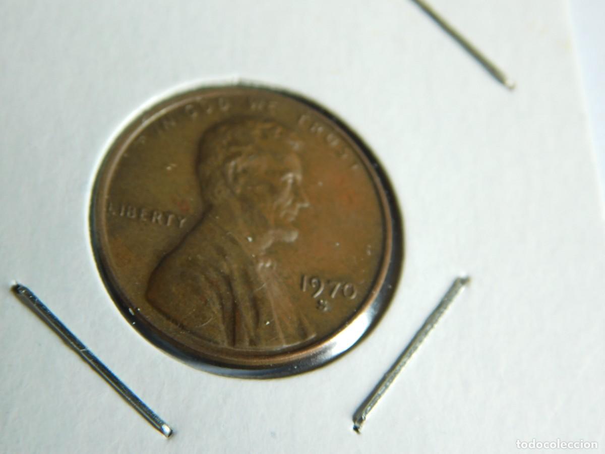 Monedas antiguas de Am&eacute;rica: MONEDA DE UN CENTAVO DE DOLAR 1970 S. E.E.U.U. - Foto 3