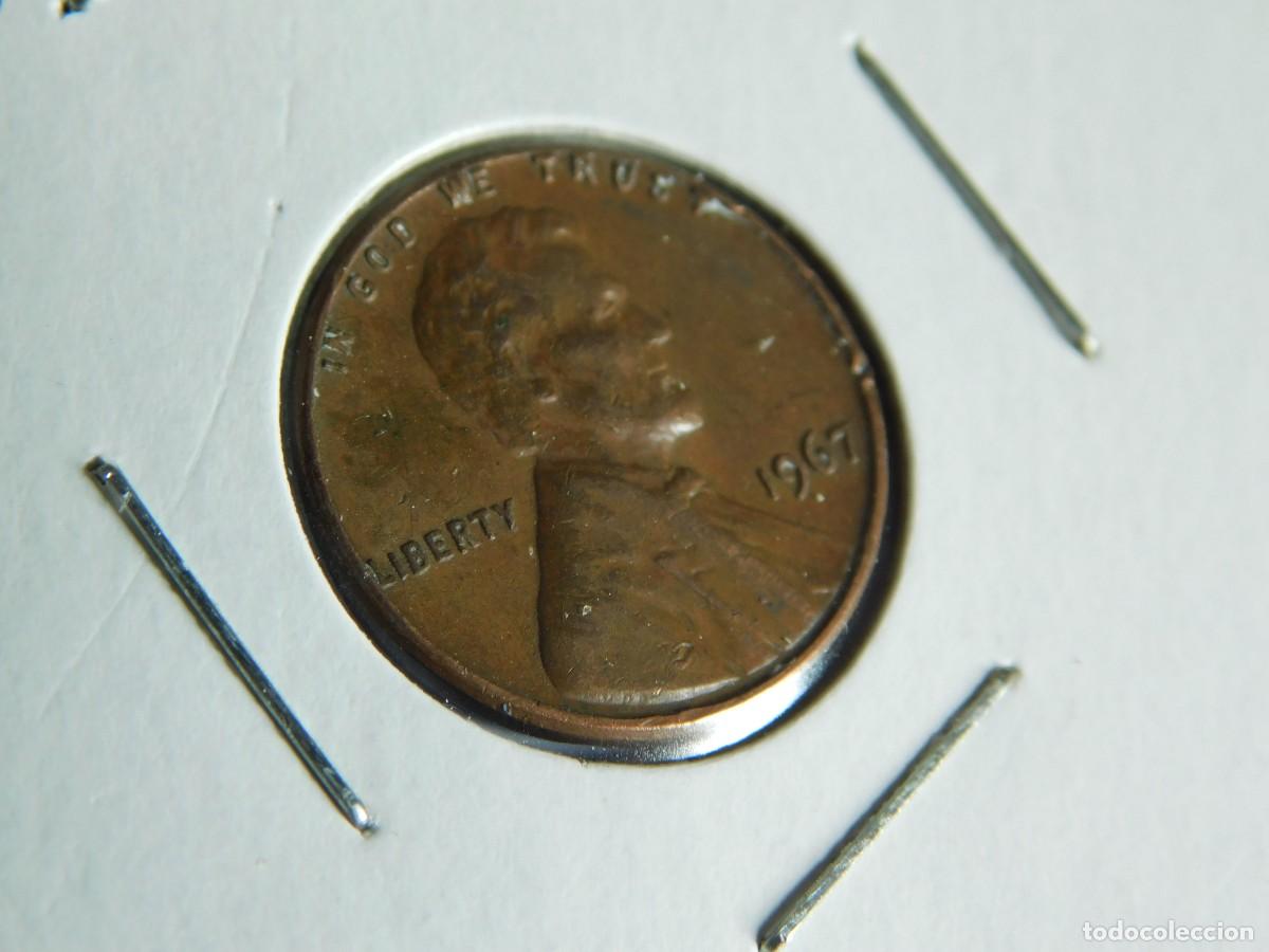 Monedas antiguas de Am&eacute;rica: MONEDA DE UN CENTAVO DE DOLAR (EEUU) 1967 - Foto 2