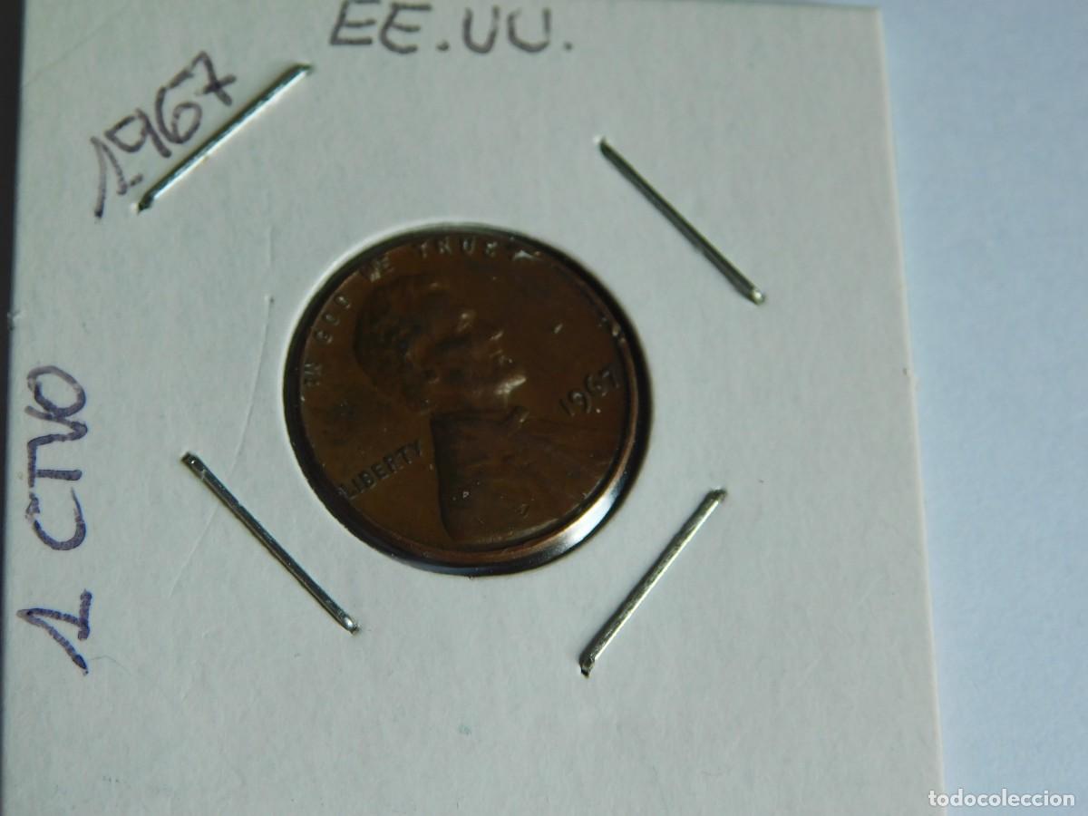 Monedas antiguas de Am&eacute;rica: MONEDA DE UN CENTAVO DE DOLAR (EEUU) 1967 - Foto 5