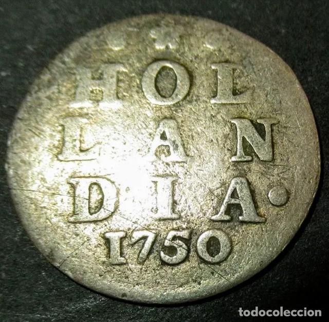 Monedas antiguas de Am&eacute;rica: Moneda colonial plata 1750 - Foto 1