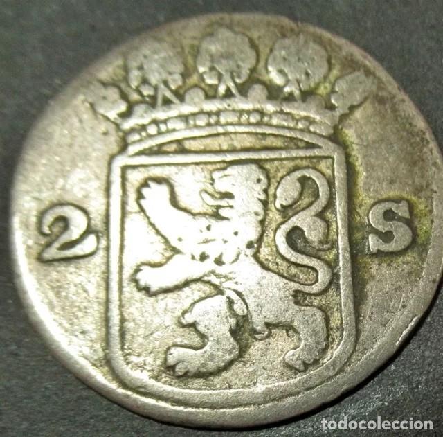Monedas antiguas de Am&eacute;rica: Moneda colonial plata 1750 - Foto 2