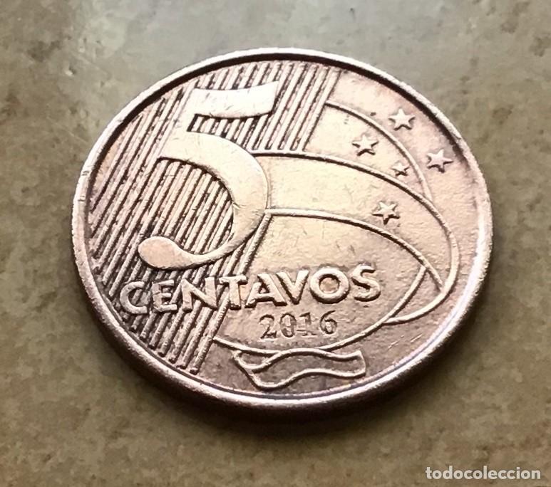 Monedas antiguas de Am&eacute;rica: 5 centavos de Brasil. A&ntilde;o 2016 - Foto 1