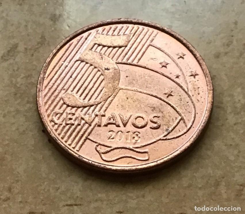 Monedas antiguas de Am&eacute;rica: 5 centavos de Brasil. A&ntilde;o 2018 - Foto 1