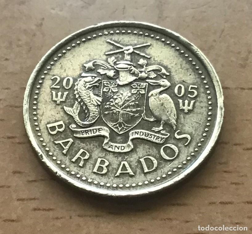 Monedas antiguas de Am&eacute;rica: 5 centavos de Barbados. A&ntilde;o 2005 - Foto 1