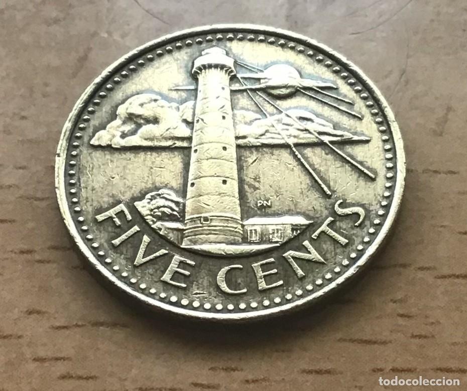 Monedas antiguas de Am&eacute;rica: 5 centavos de Barbados. A&ntilde;o 2005 - Foto 2