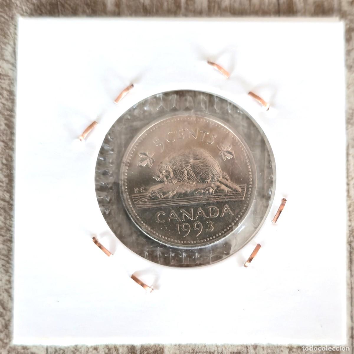 Monedas antiguas de Am&eacute;rica: MONEDA DE CANADA 1993 - 5 CENTAVOS - MONEDA ENCARTONADA - Foto 2