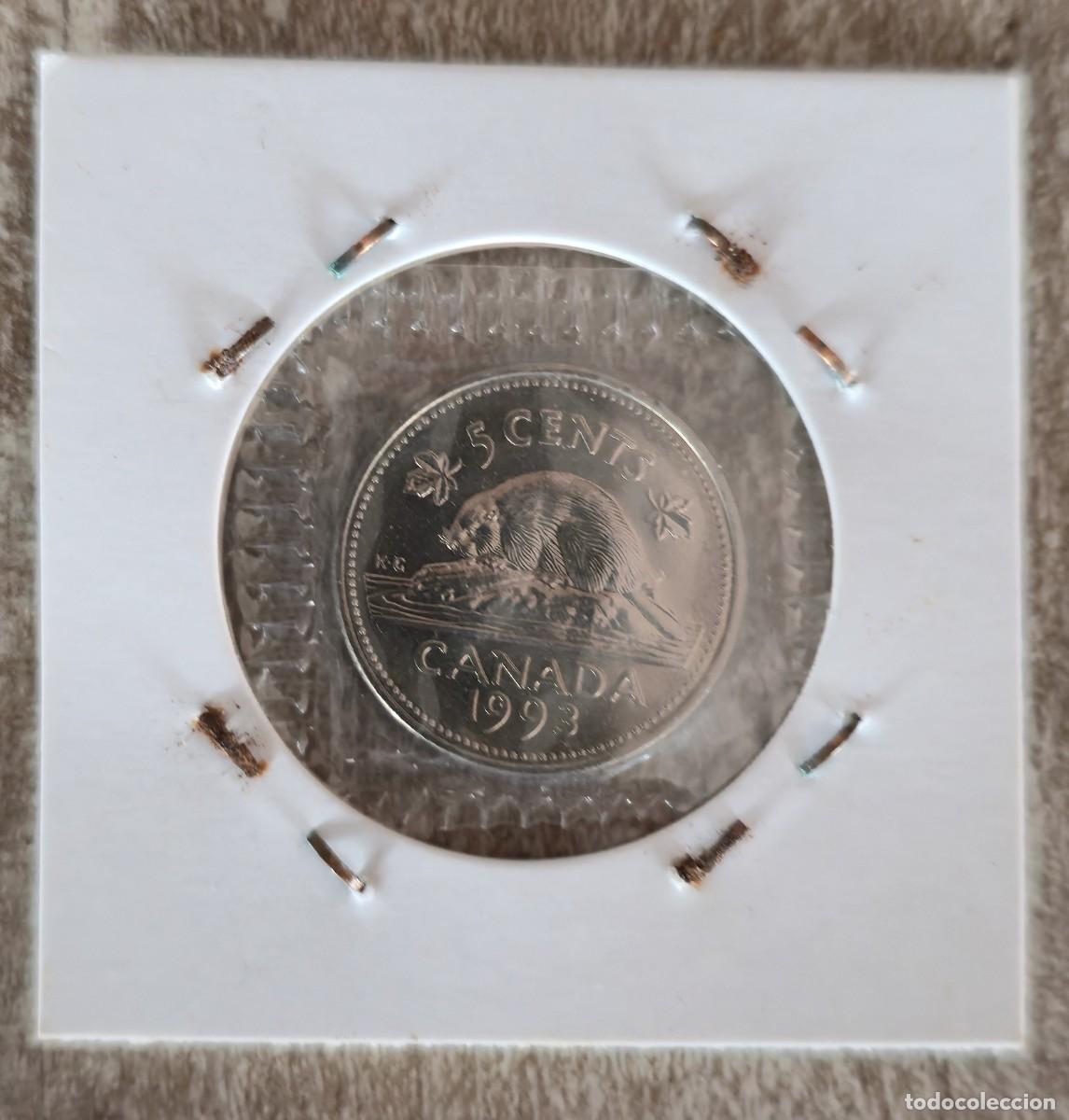 Monedas antiguas de Am&eacute;rica: MONEDA DE CANADA 1993 - 5 CENTAVOS - MONEDA ENCARTONADA - Foto 2