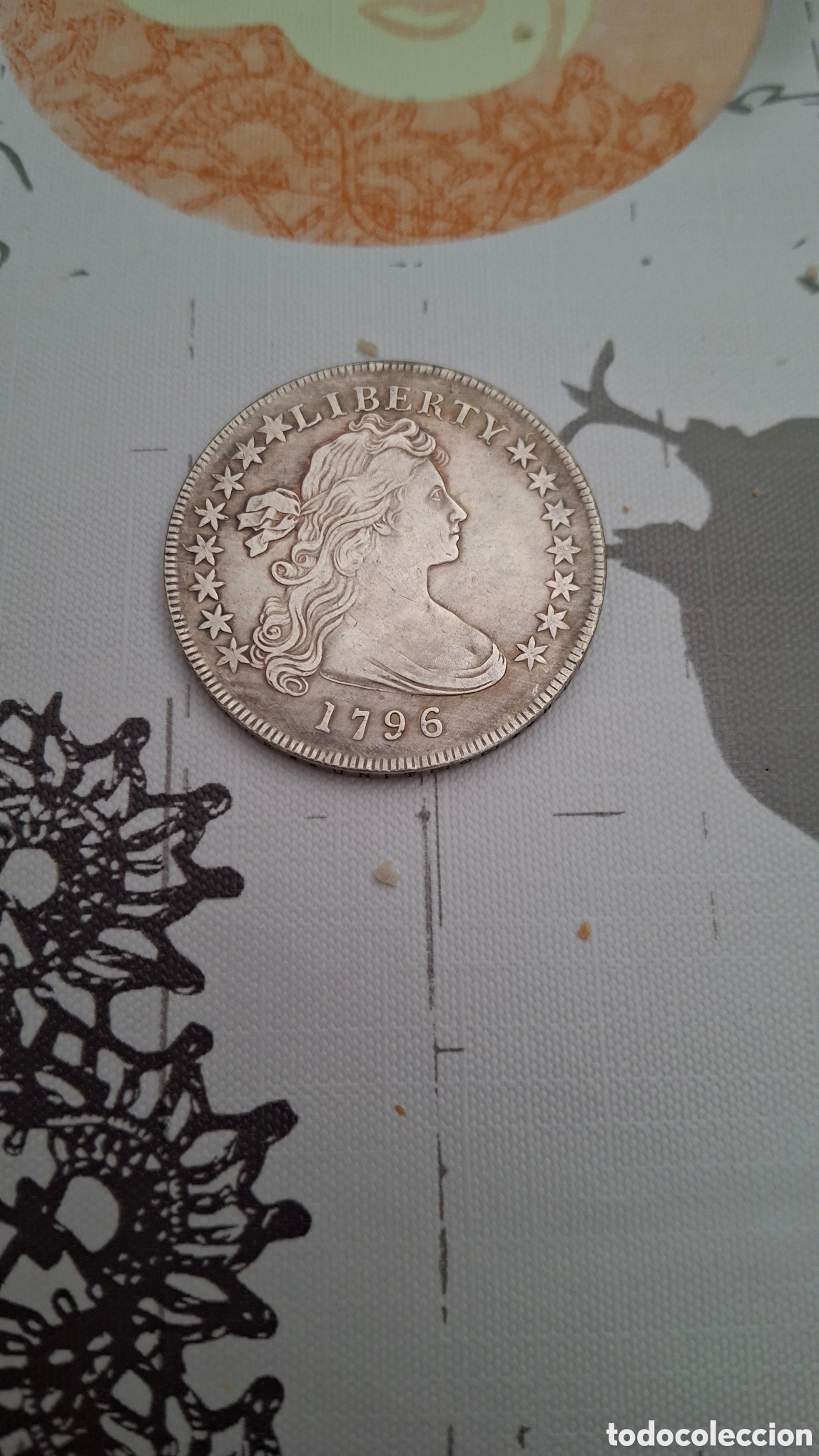 Monedas antiguas de Am&eacute;rica: Moneda 1 Dollar Drapeado 1796 - Foto 1