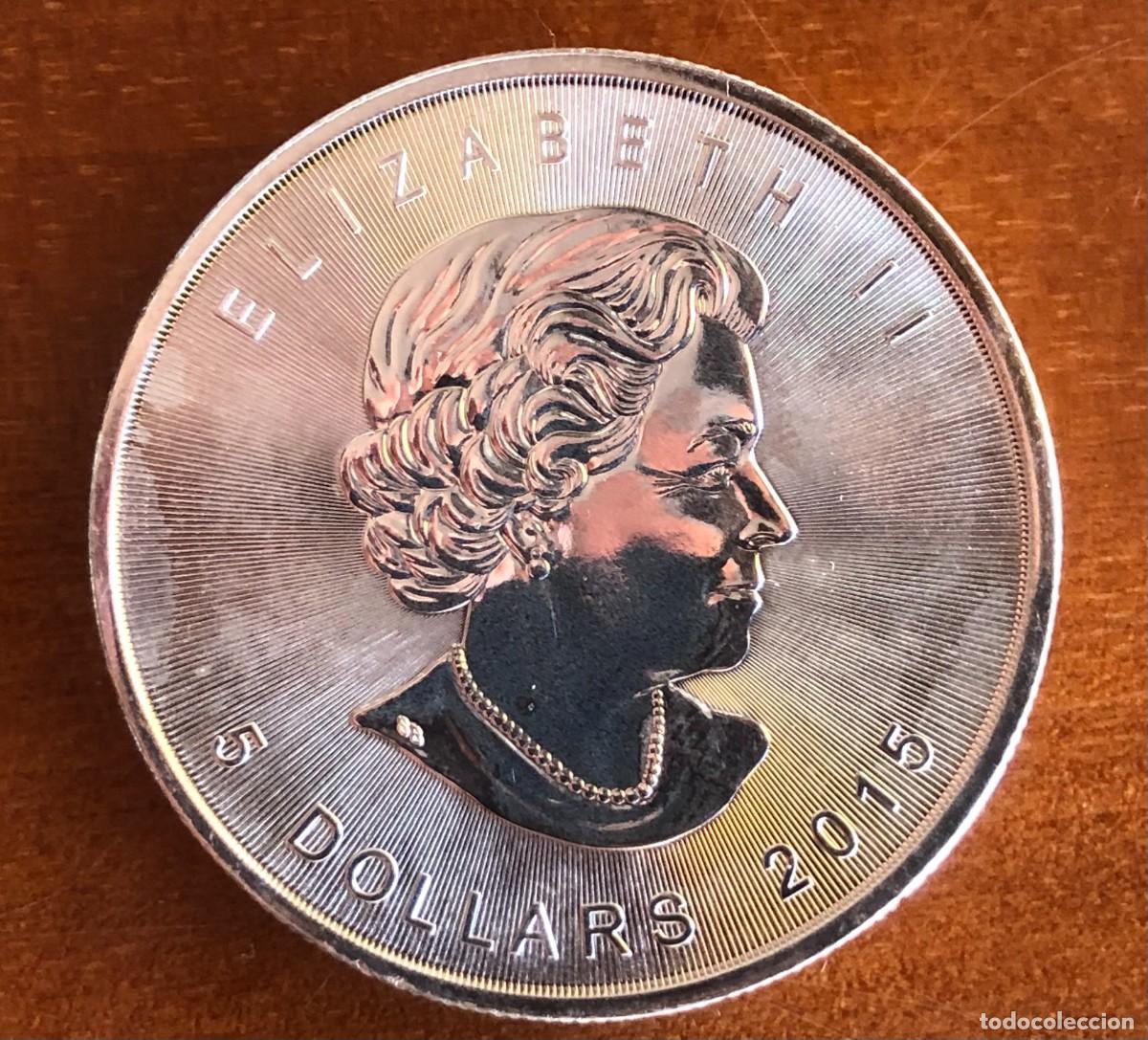 Monedas antiguas de Am&eacute;rica: MONEDA PLATA 1 Oz 9999 MAPLE LEAF 2015 - Foto 2