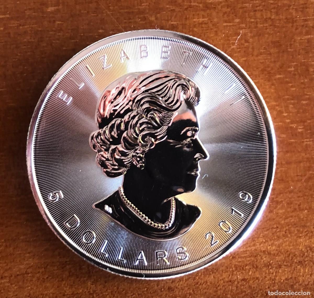 Monedas antiguas de Am&eacute;rica: MONEDA PLATA 1 Oz 9999 MAPLE LEAF 2019 - Foto 2