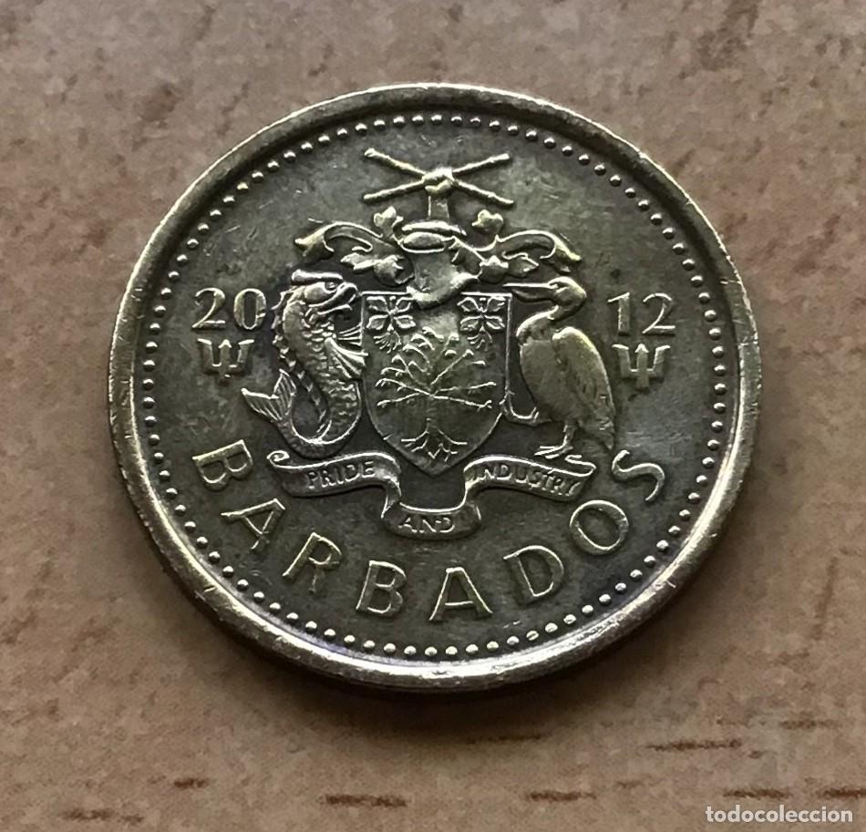 Monedas antiguas de Am&eacute;rica: 5 centavos de Barbados. A&ntilde;o 2012 - Foto 1