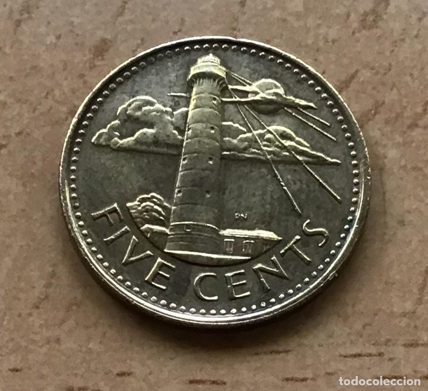 Monedas antiguas de Am&eacute;rica: 5 centavos de Barbados. A&ntilde;o 2012 - Foto 2
