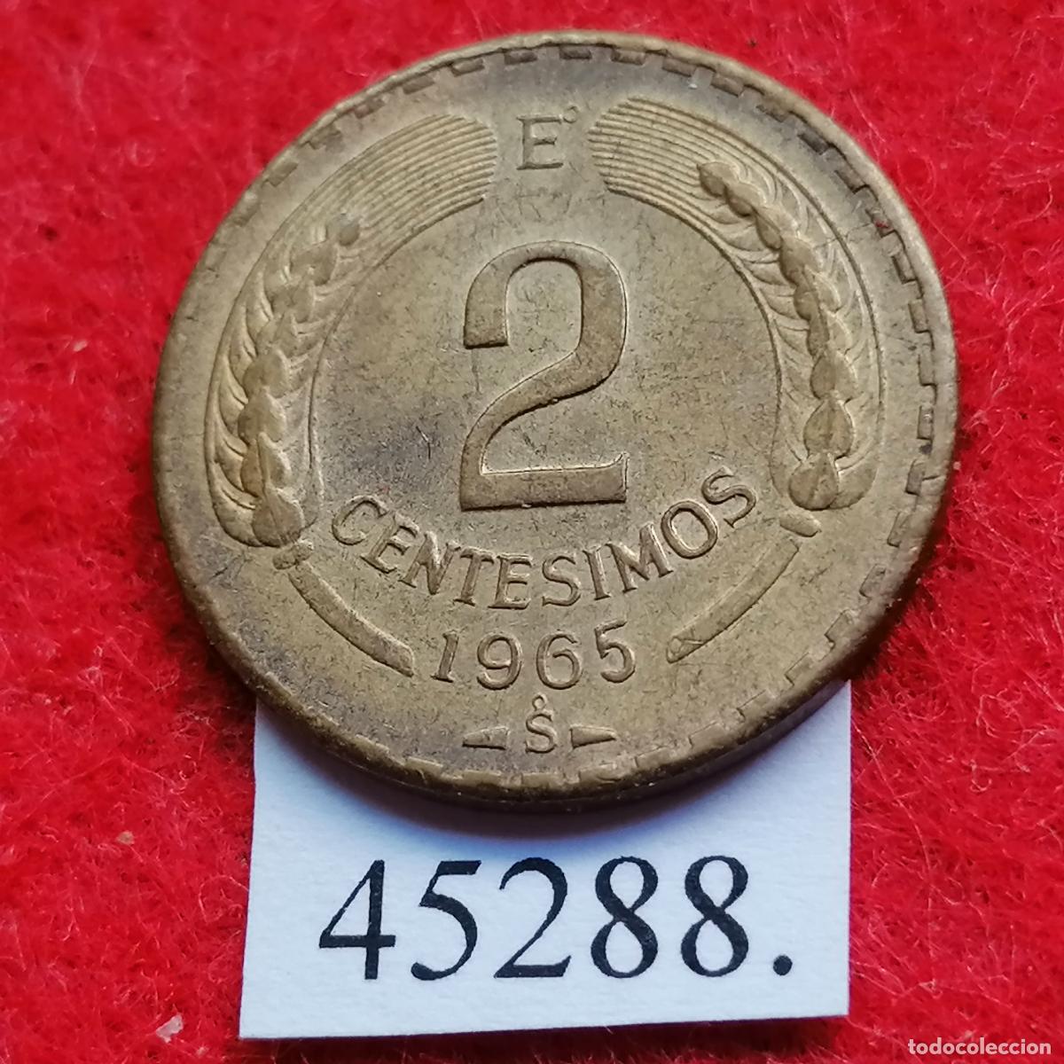 Monedas antiguas de Am&eacute;rica: Chile 2 cent&eacute;simos 1965, c&eacute;ntimos - Foto 1