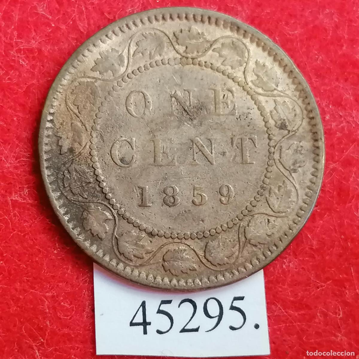 Monedas antiguas de Am&eacute;rica: Canada 1 c&eacute;ntimo 1859 - Foto 2