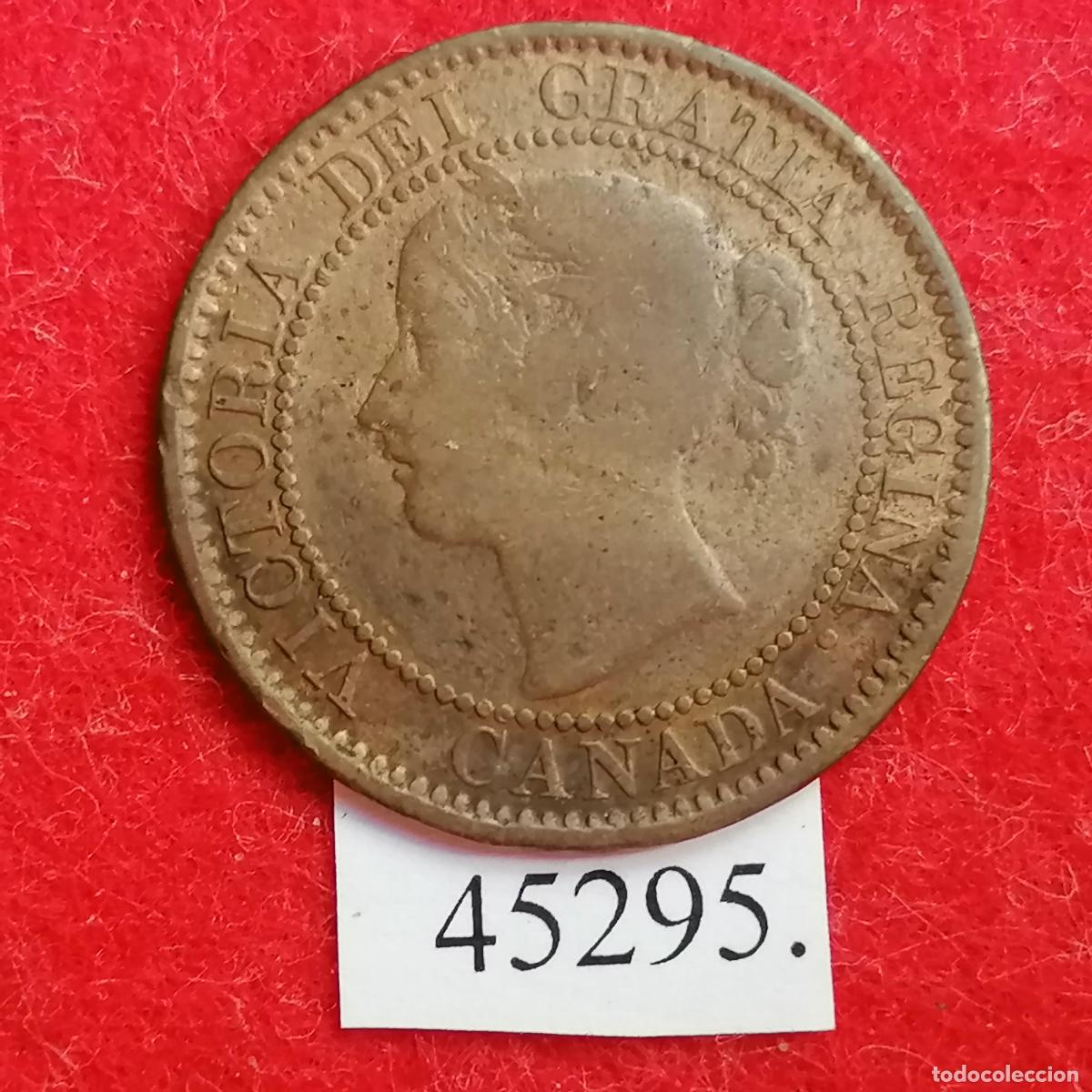 Monedas antiguas de Am&eacute;rica: Canada 1 c&eacute;ntimo 1859 - Foto 3