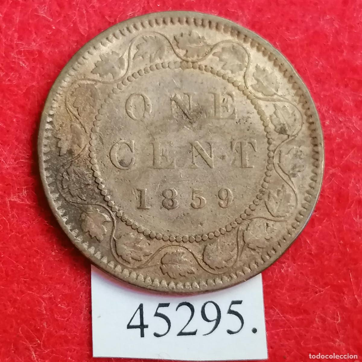 Monedas antiguas de Am&eacute;rica: Canada 1 c&eacute;ntimo 1859 - Foto 4