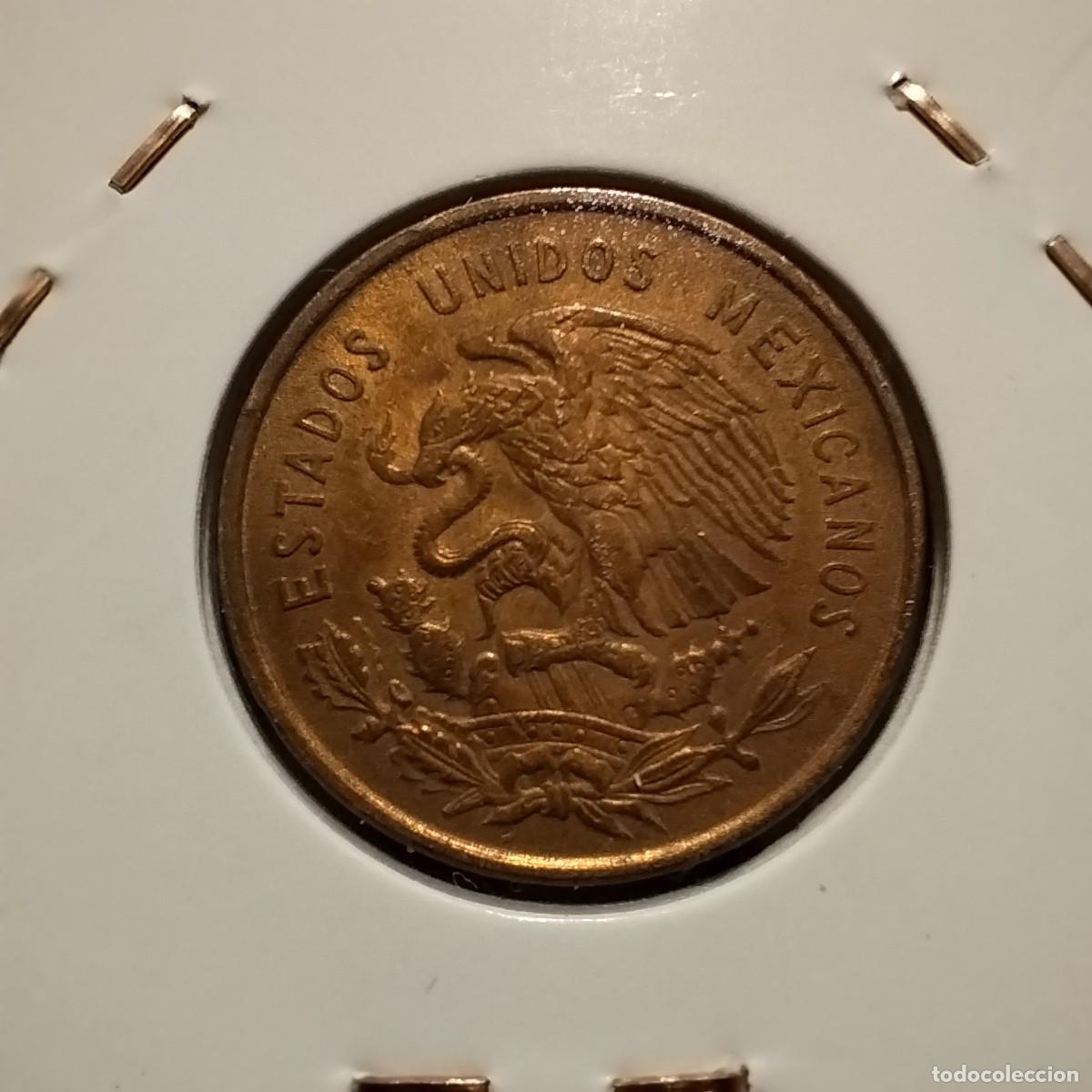 Monedas antiguas de Am&eacute;rica: Moneda 10 centavos, M&eacute;xico 1956. EBC - Foto 2