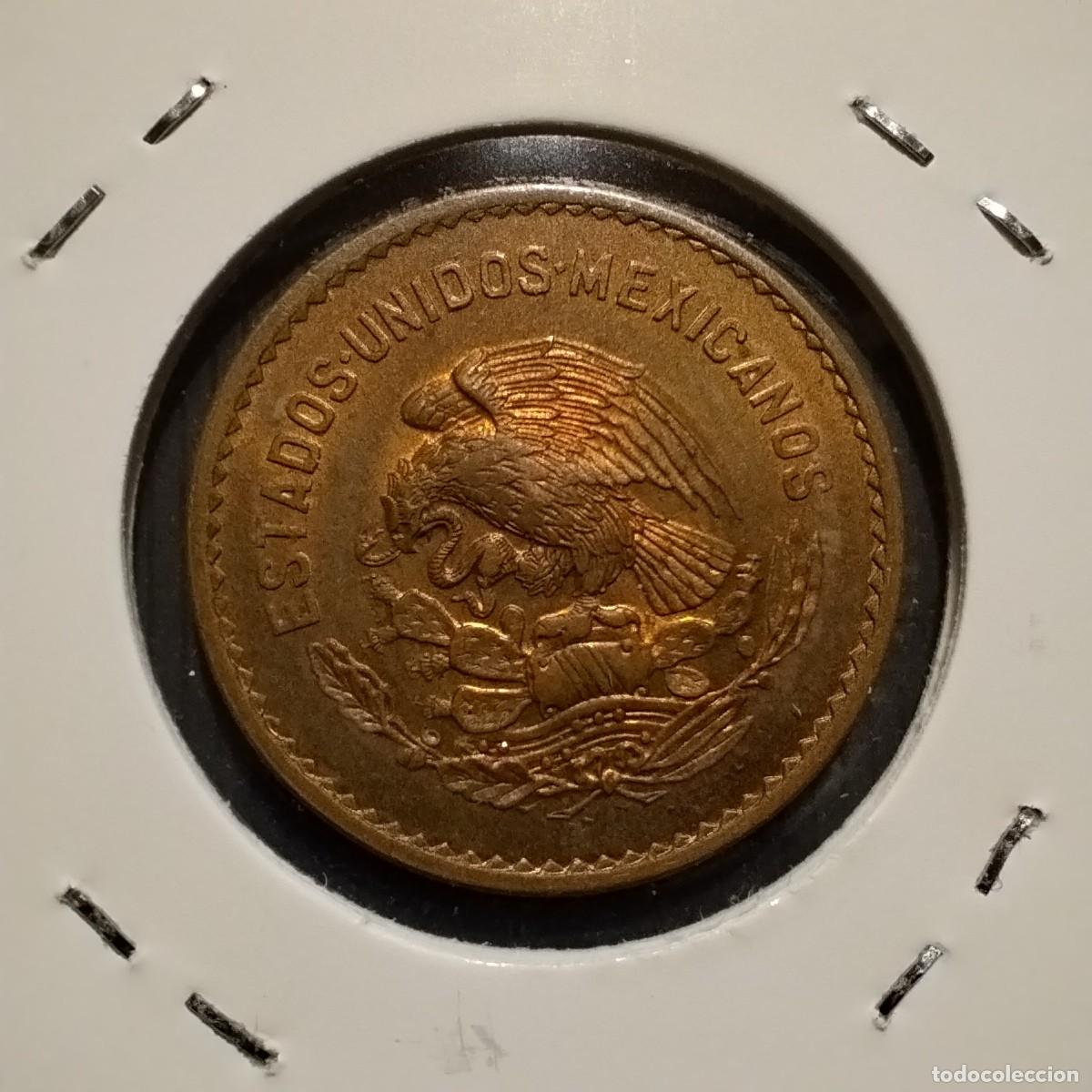 Monedas antiguas de Am&eacute;rica: Moneda 5 centavos, M&eacute;xico 1955. EBC - Foto 2