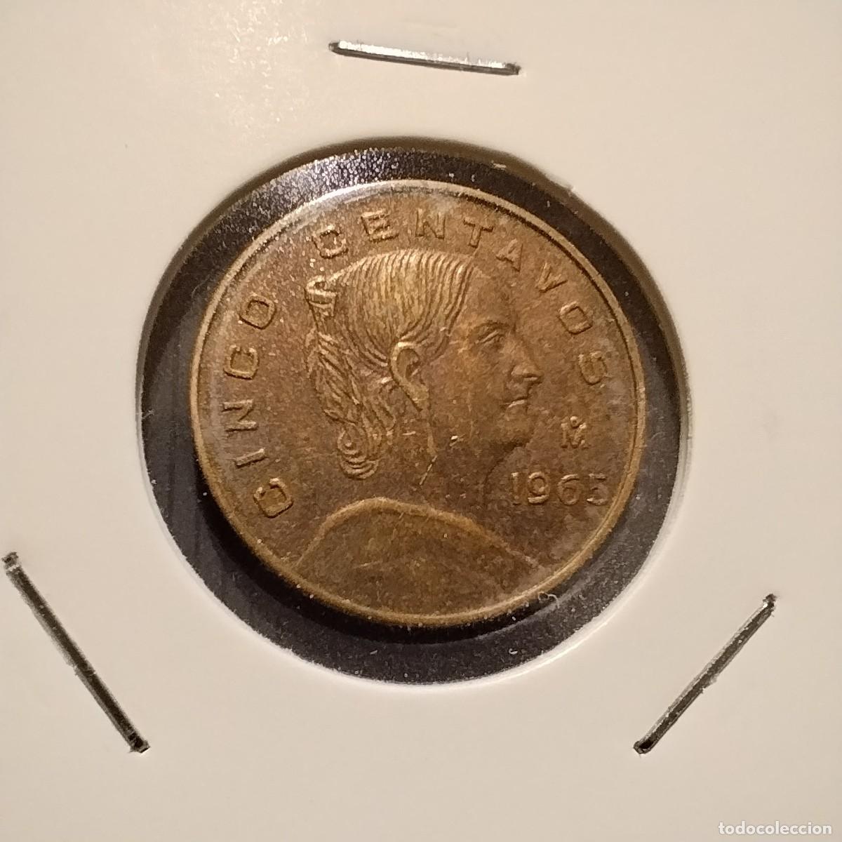 Monedas antiguas de Am&eacute;rica: Moneda 5 centavos, M&eacute;xico 1965. MBC - Foto 1