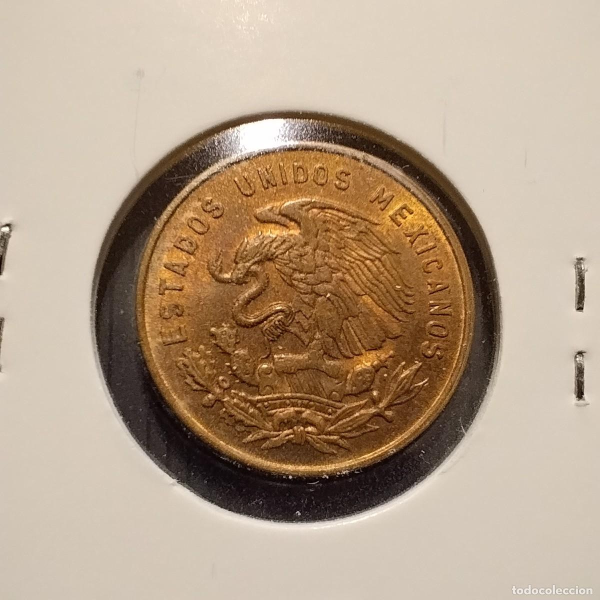 Monedas antiguas de Am&eacute;rica: Moneda 5 centavos, M&eacute;xico 1958. EBC - Foto 2