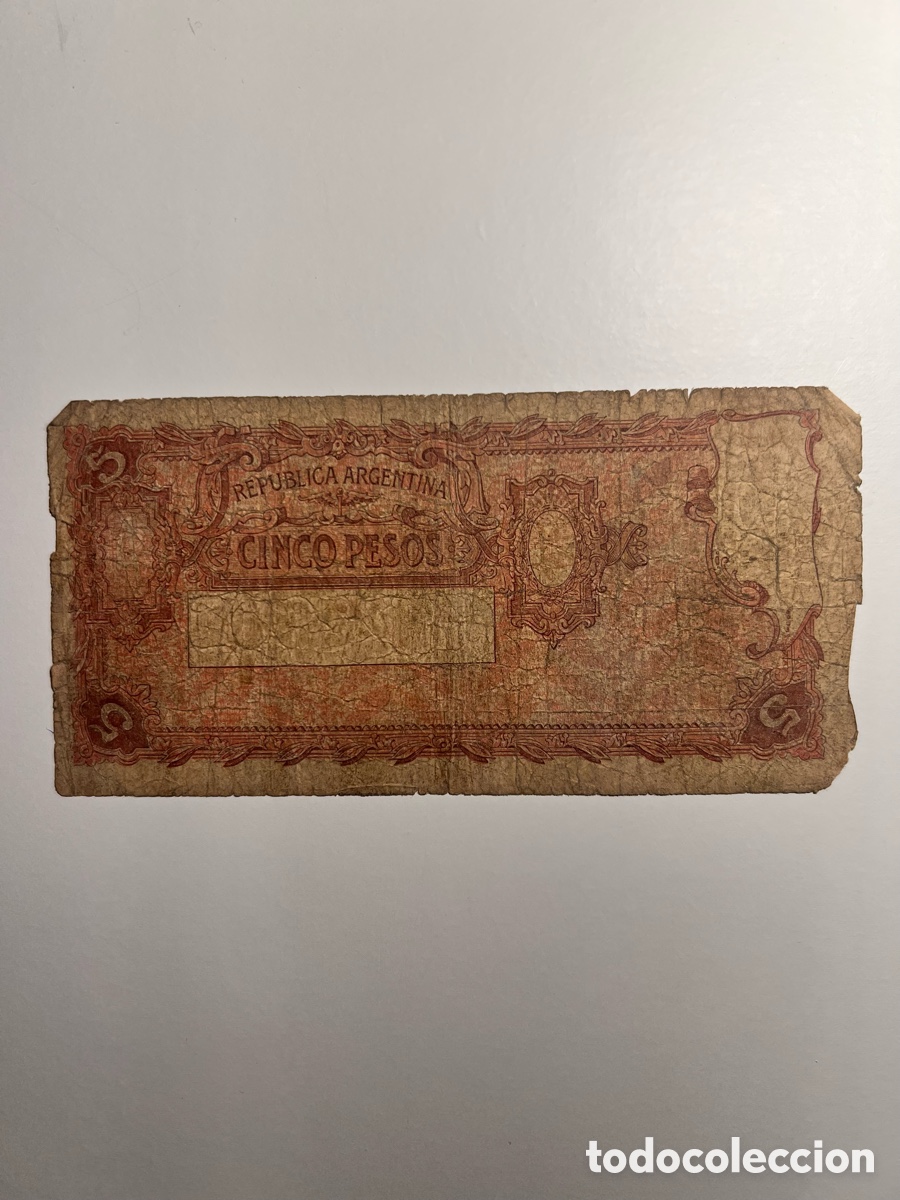 Monedas antiguas de Am&eacute;rica: 5 pesos Argentina 1935 - Foto 2