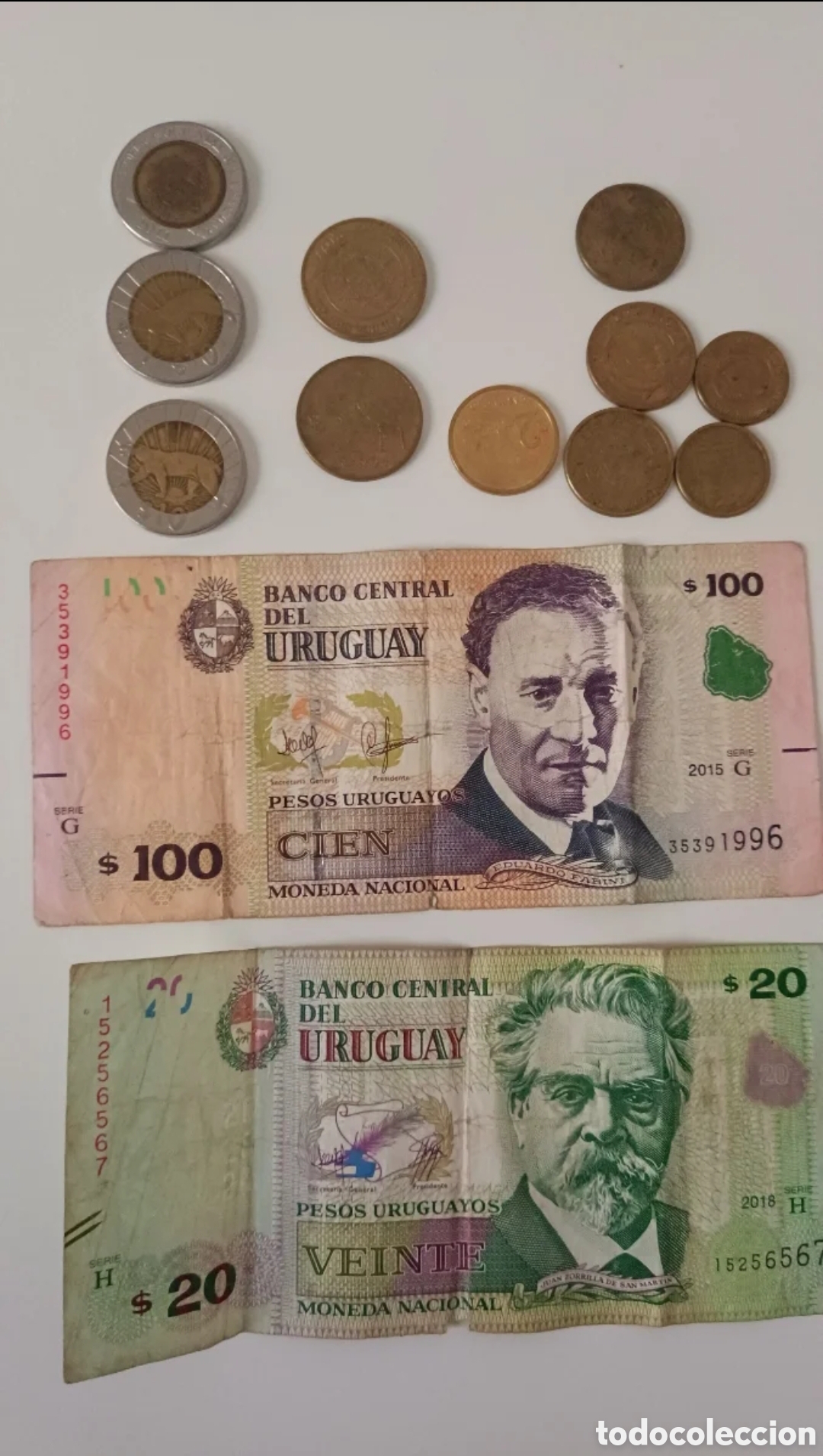 Monedas antiguas de Am&eacute;rica: Monedas y billetes de Uruguay - Foto 1