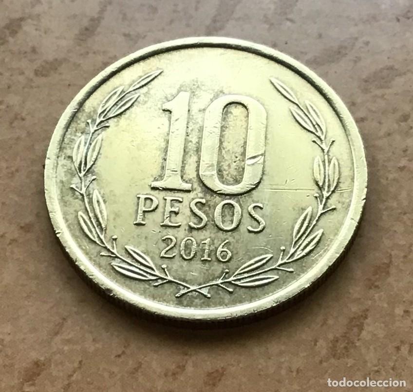Monedas antiguas de Am&eacute;rica: 10 pesos de Chile. A&ntilde;o 2016 - Foto 1