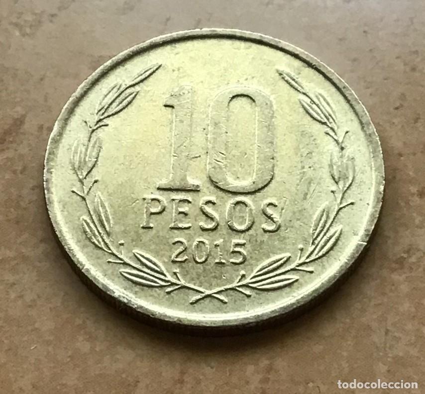 Monedas antiguas de Am&eacute;rica: 10 pesos de Chile. A&ntilde;o 2015 - Foto 1